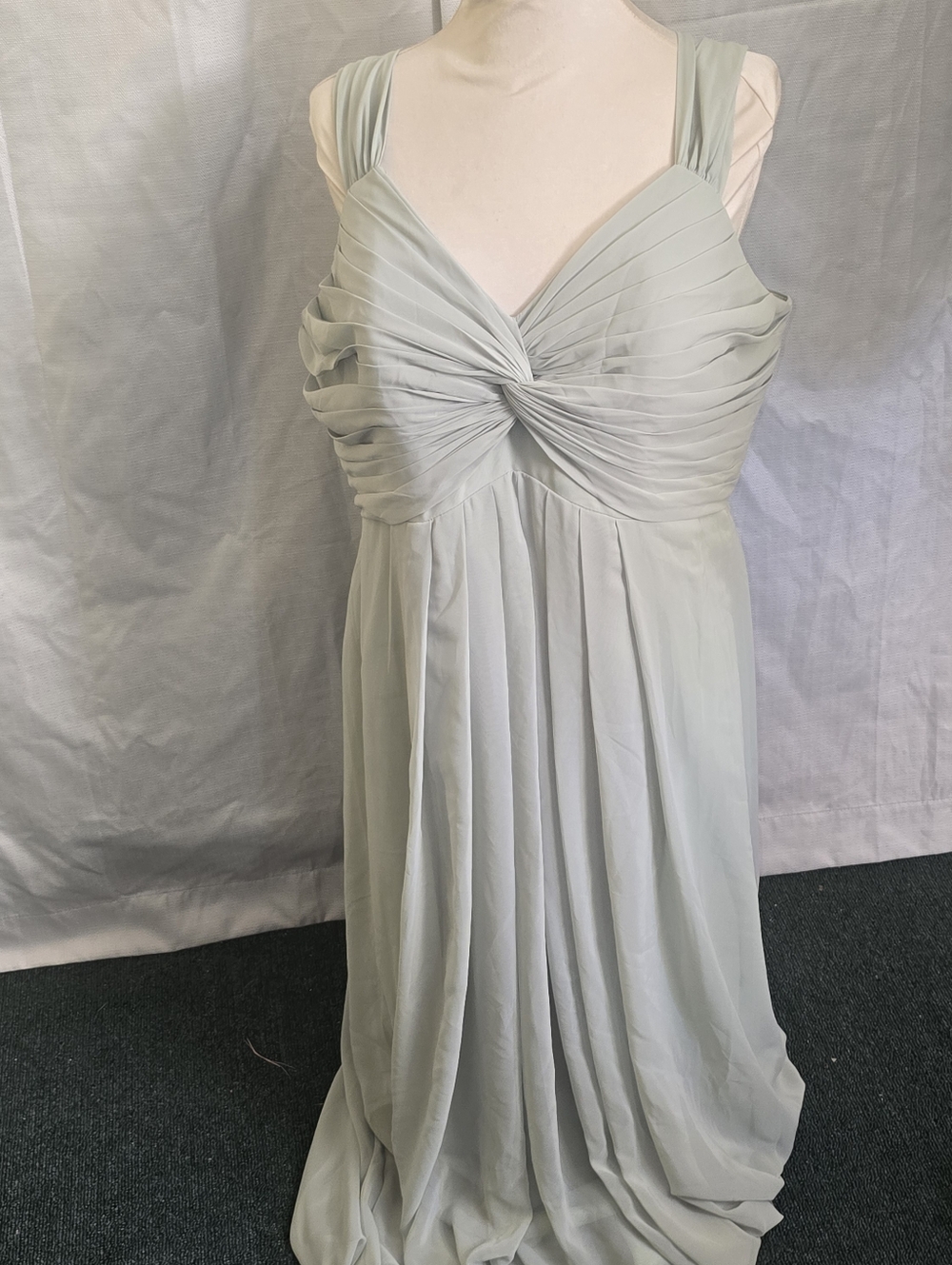 Azazie Pale Sage Chiffon Formal Maxi Dress